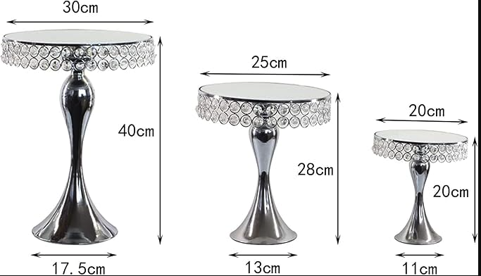 Juego de pedestal princesa 2 filas plateado