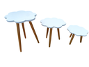 Juego de mesas nubes x3