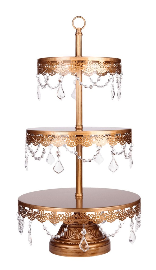 Porta bocaditos de tres pisos con lagrimas