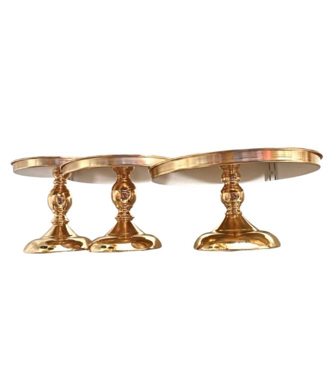 Juego de pedestal plano tres piezas 6 juegos