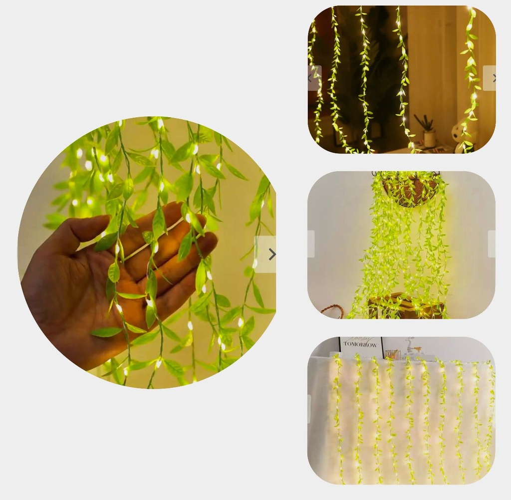 Cascada de hojas 3x2 m de caída con 320 luces