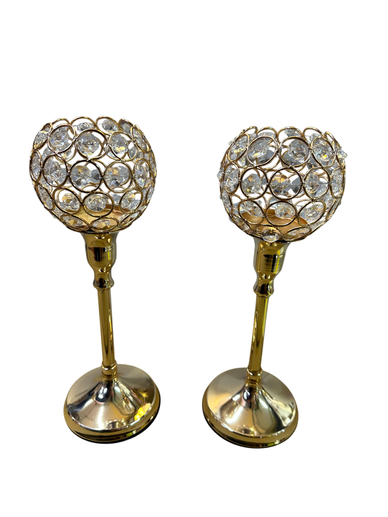 Juego de Candelabros 2 unidades semi esfera