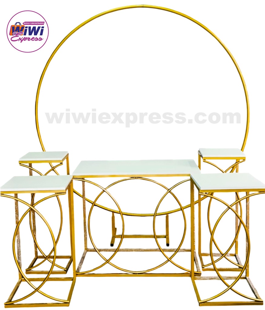 Juego de mesas tipo C 5 piezas para decoraciones