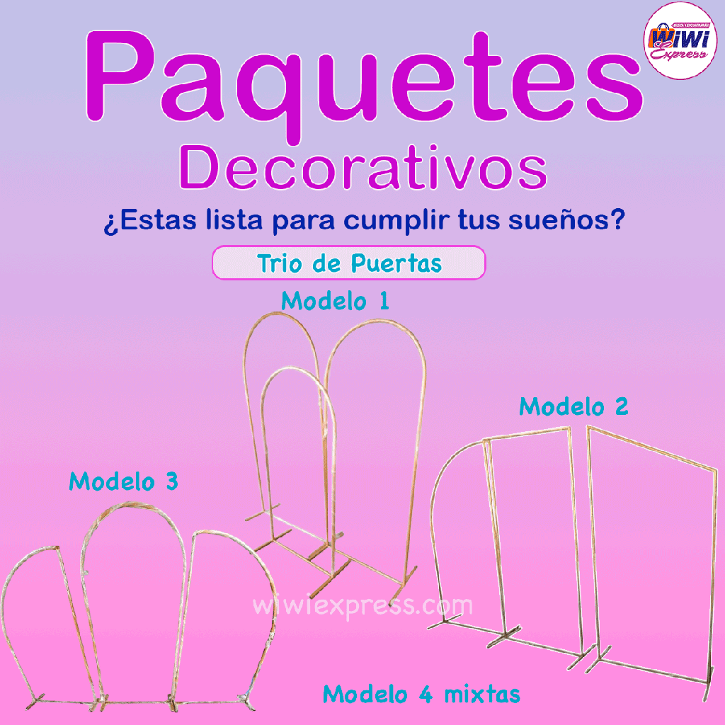 Combo decorativo inicial 8 trio de puertas