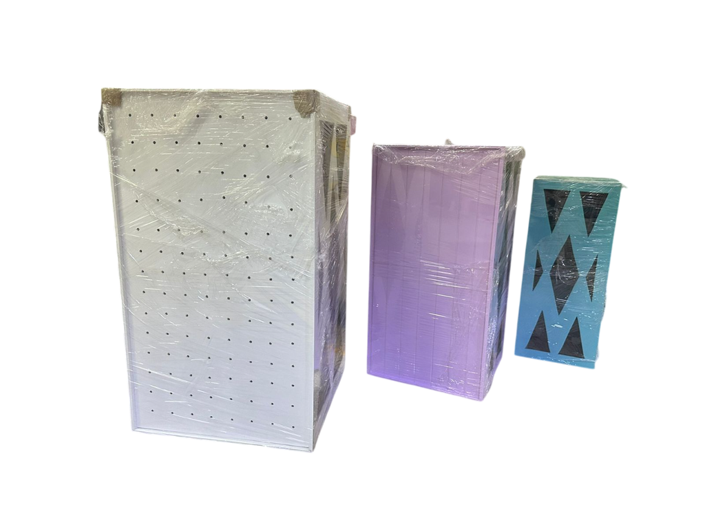 Juego de mesas 4 caras son 3 piezas para decoraciones