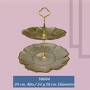 Porta bocaditos de 2 pisos para decoraciones 12 piezas