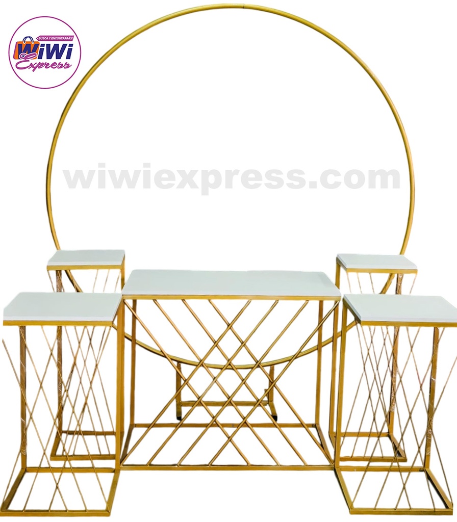 Mesas en forma de X 5 piezas para decoraciones