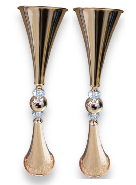 Floreros para decoraciones trompeta 2 piezas