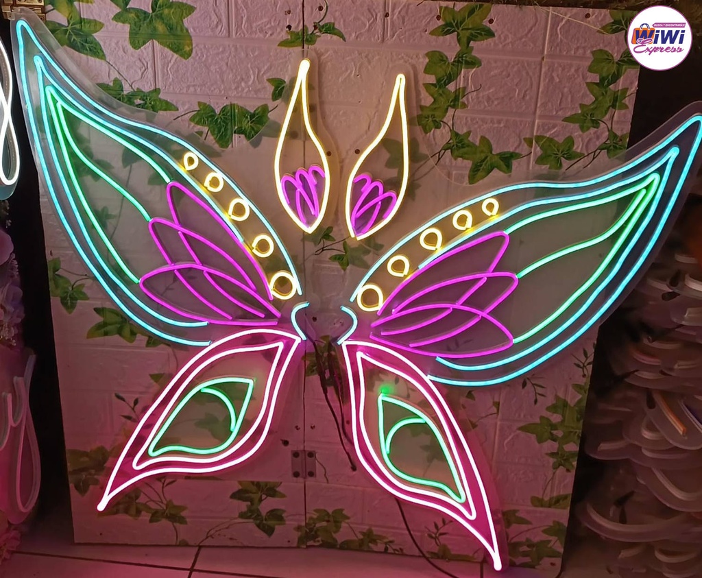 Alas modelo mariposa multicolor de 1 m