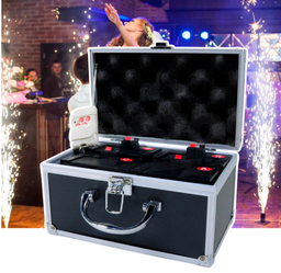 Maletín Porta Chisperos Electrónicos de 4 Bases + Control remoto