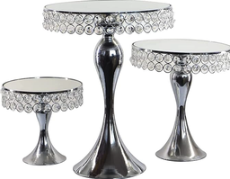 Juego de pedestal princesa 2 filas plateado