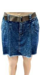 Falda short pliegue adelante y atras con bolsillos