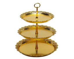 Porta bocaditos de 3 pisos para decoraciones 12 piezas