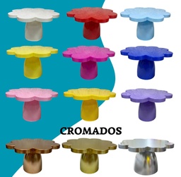 Porta torta modelo flor para decoraciones 12 unidades