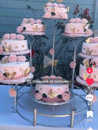 Estructura de porta tortas para decoraciones