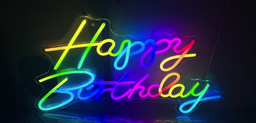 Letrero Happy Birthday RGB