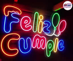 Letrero feliz cumpleaños multicolores