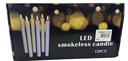 Velas Led Con Pila Decorativas Efecto Cera Paquete X 12