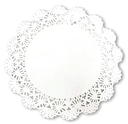 Blondas De Papel Caladas 28 Cm Redondas Blancas para tortas millar
