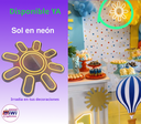 Figura de sol en neón para decoraciones