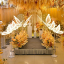Mariposa luminosa en led con base multicolores 1.20 m