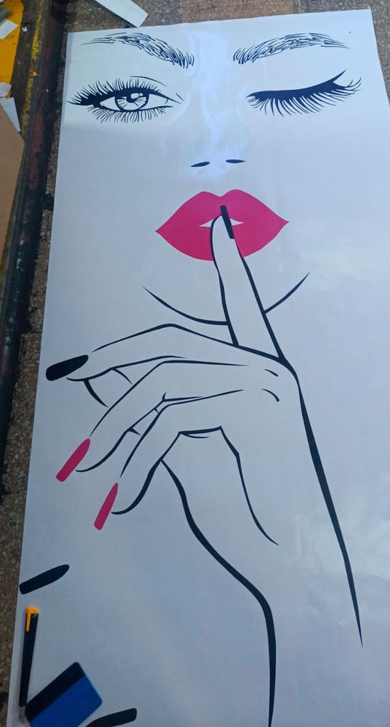 Sillueta de vinil para pared 150x80 cm