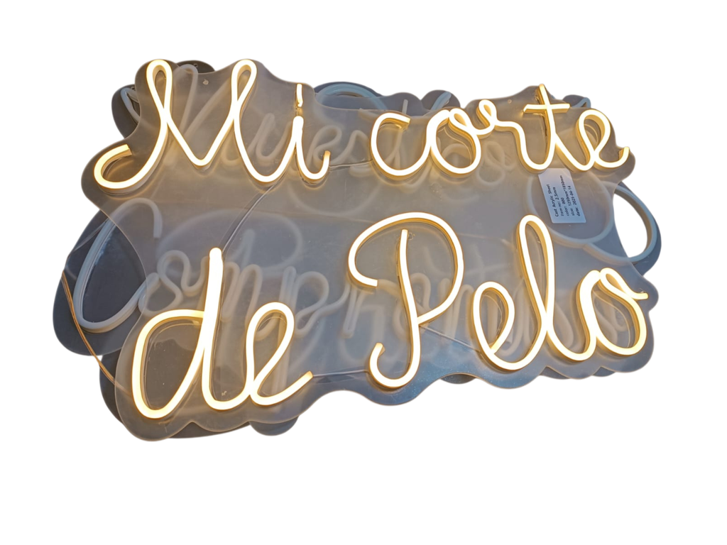 Letrero néon mi corte de pelo