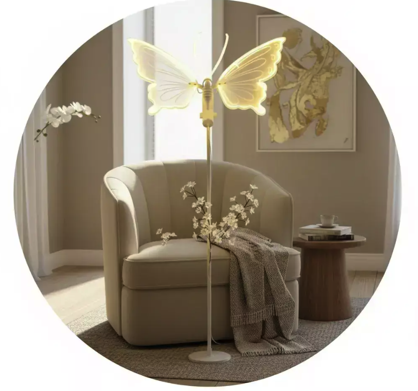 Mariposa luminosa con movimiento 40 cm