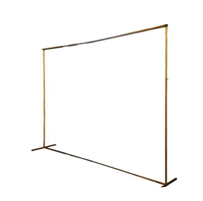 Cortinero regulable 3x3 metros dorado doble riel