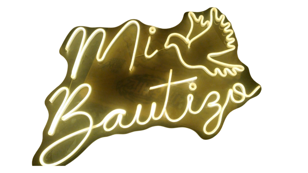 Letrero de neon Mi Bautizo
