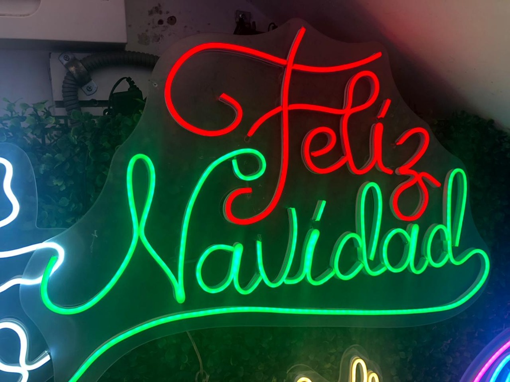 Frase Feliz Navidad en Luz de Neón