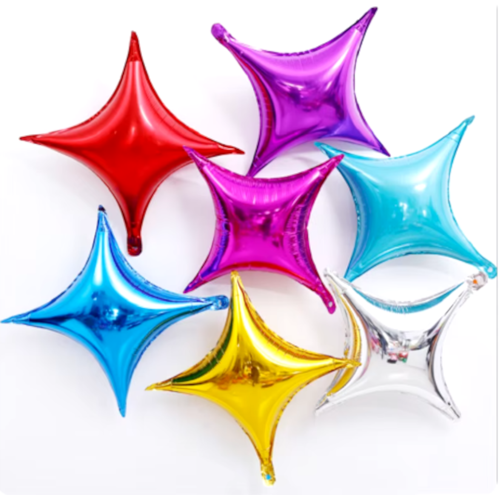 Globos estrellas para decoraciones