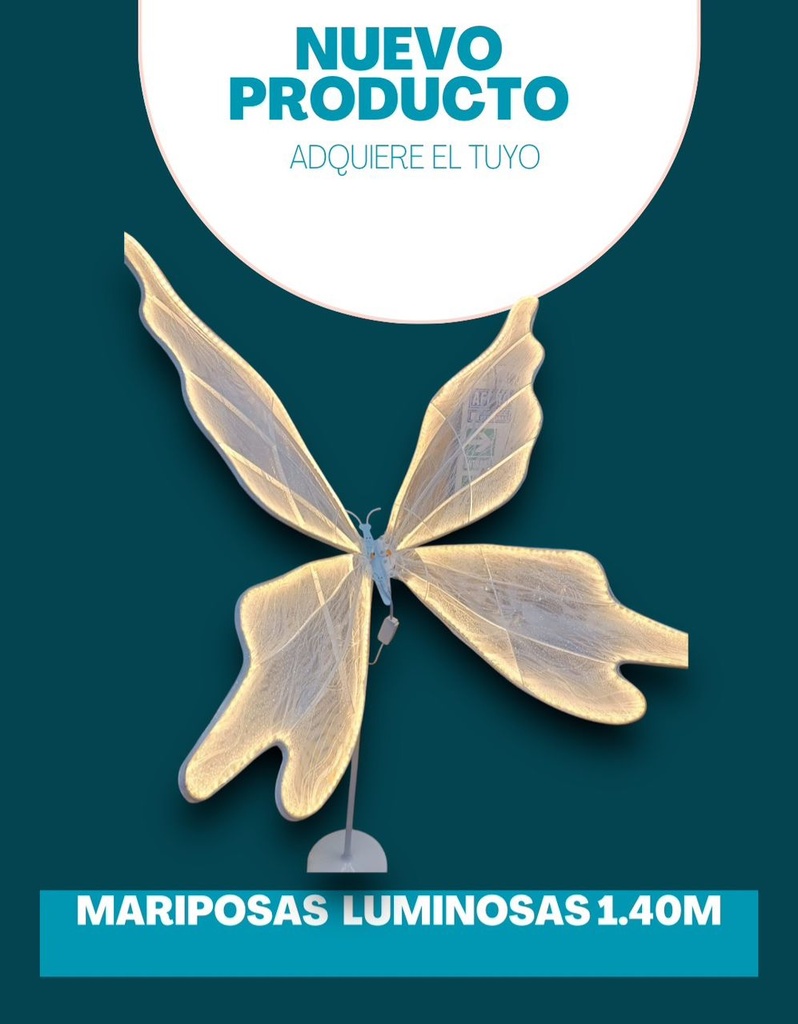 Mariposa luminosa en led para decoraciones