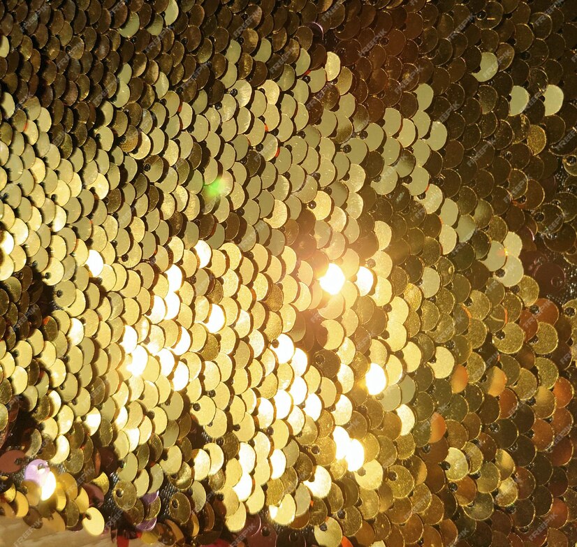 Tela lentejuela moneda premium