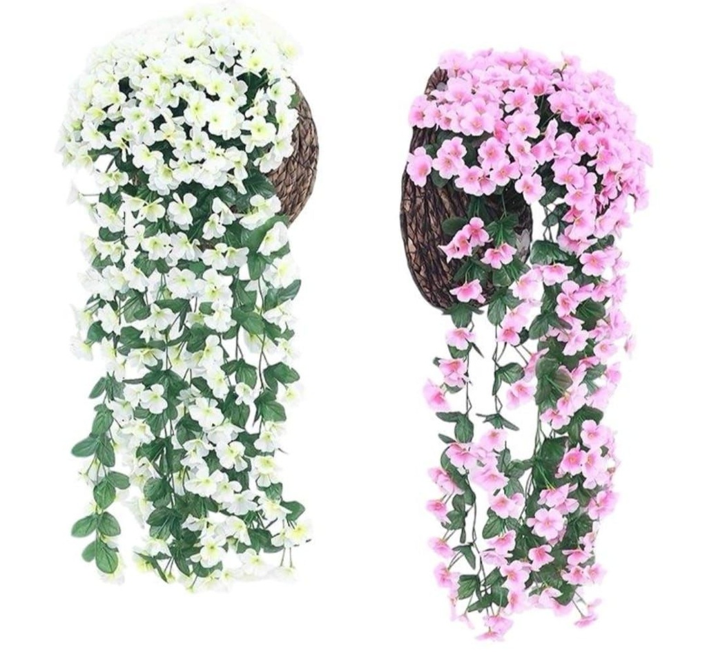 Flores colgantes tipo hortencia