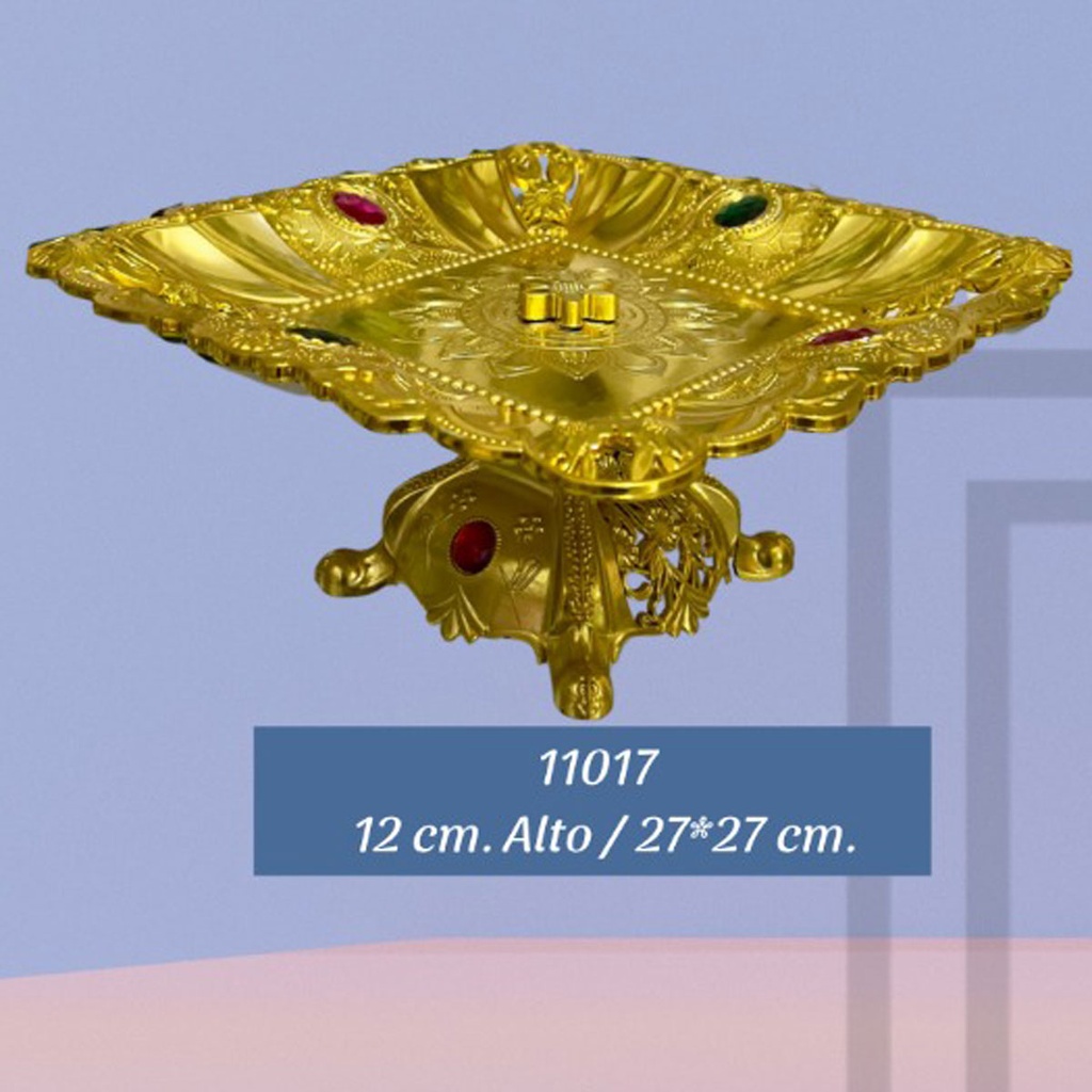 Porta bocaditos dorados 12 piezas