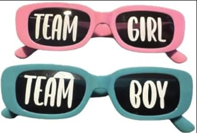 Lentes team girl o team boy revelación de sexo