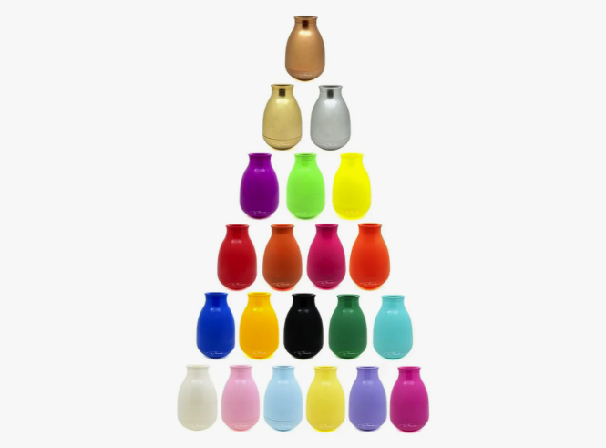 Florero De Plastico Colores para Decoración 12 unidades