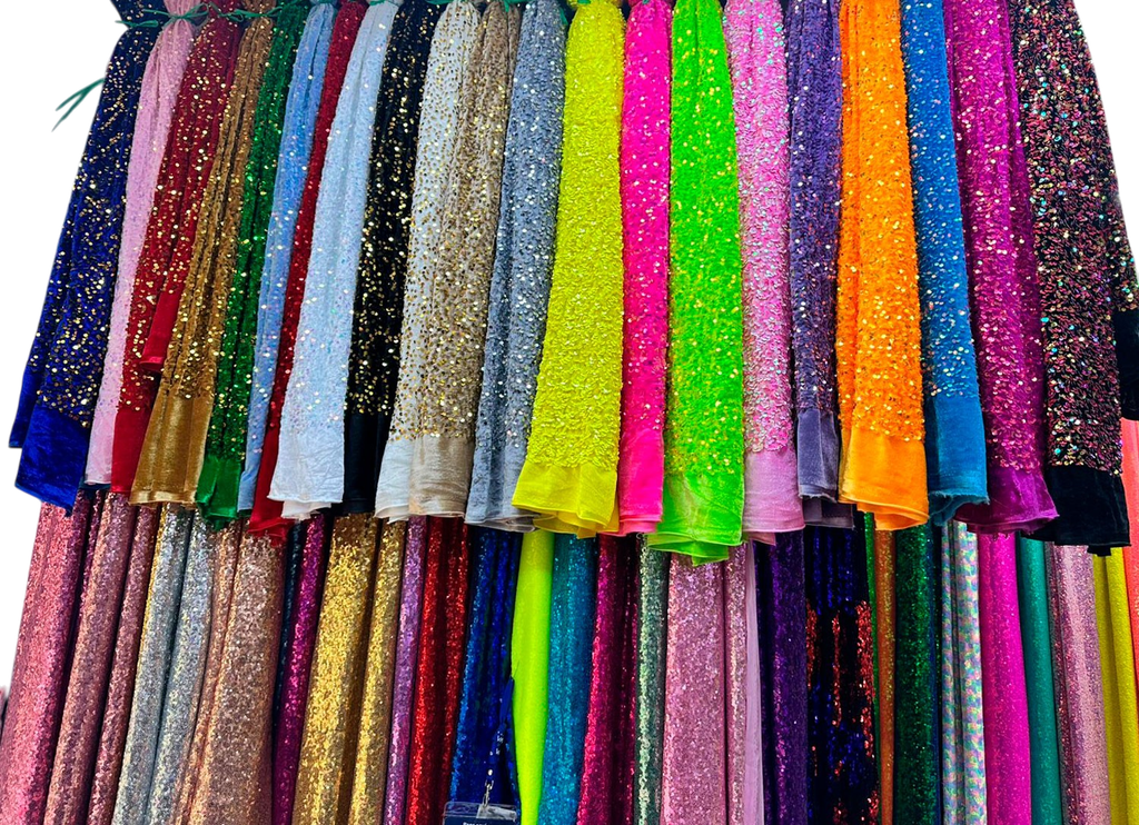 Tela Plush con lenejuelas 1.50x1 metro