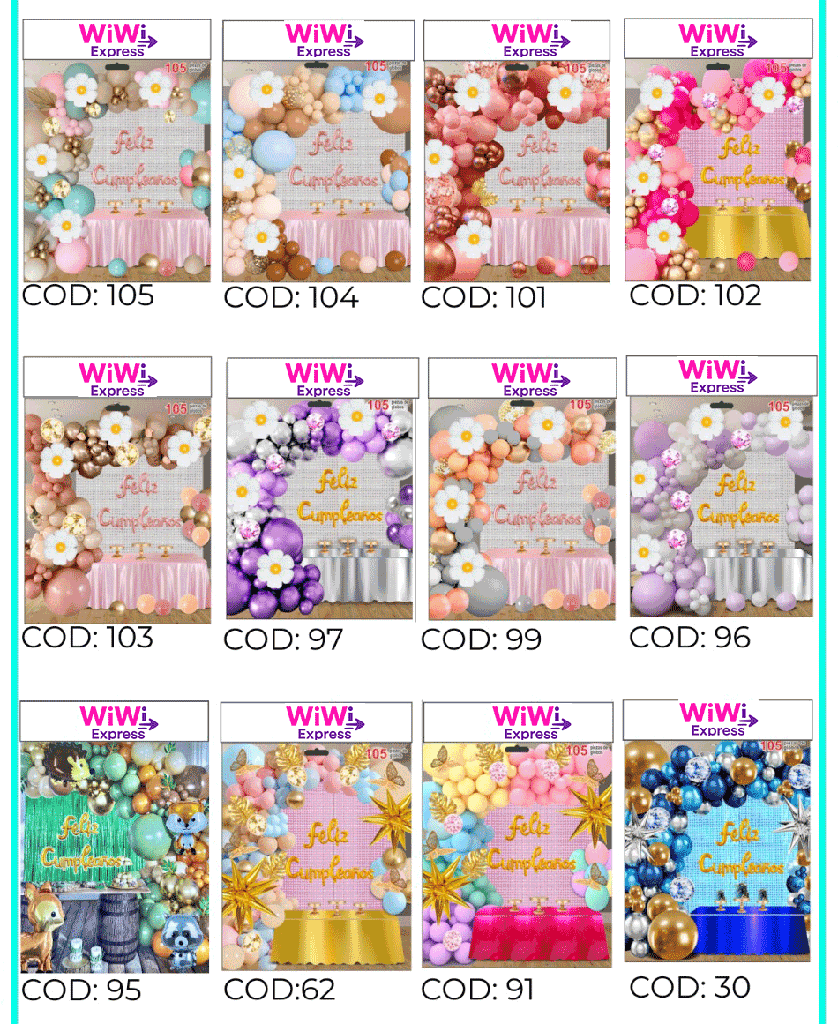 Arcos decorativos para cumpleaños