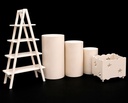 Combo de 3 Cilindros Decorativos, Escalera de Pino y Caja de Regalo al Natura