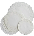 Blondas De Papel Caladas 28 Cm Redondas Blancas para tortas por millar