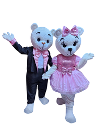 Disfraz de oso y osa peluche para eventos