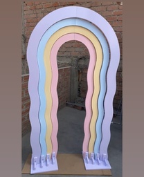 Panel Arcoiris ondulado 2x1 m para decoraciones