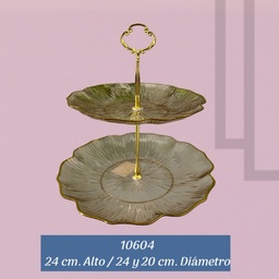 Porta bocaditos de 2 pisos para decoraciones 60 piezas