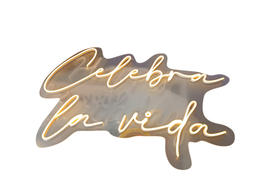 Letrero de neón celebra la vida