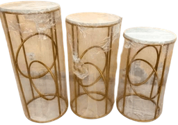 Juego de mesas aro 3 piezas para decoraciones