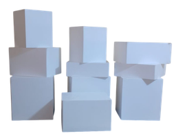 Juego de 10 cubos blancos para porta bocaditos