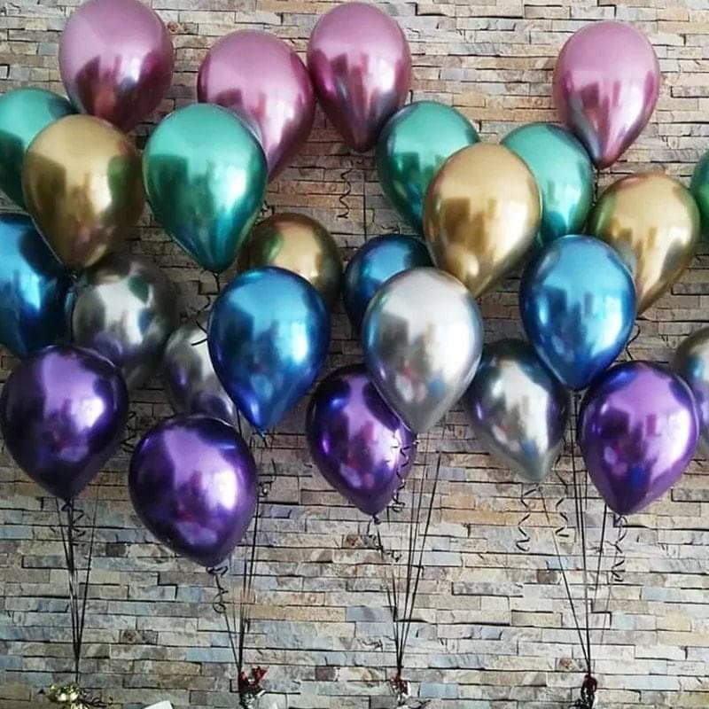 Bolsa de Globos Cromados 50 unid.