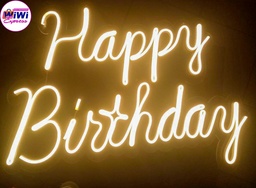 Letrero Happy Birthday en Luz de Neón clásico